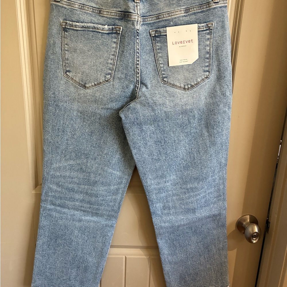 Lovervet Women's Classic Blue Straight Leg Jeans - Picture 3 of 7